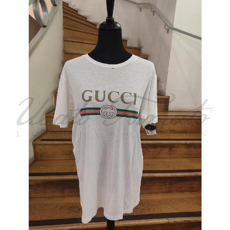 MAGLIA DONNA GUCCI GARDEN BIANCA TG M | Mercatino dell'Usato Roma parioli 1