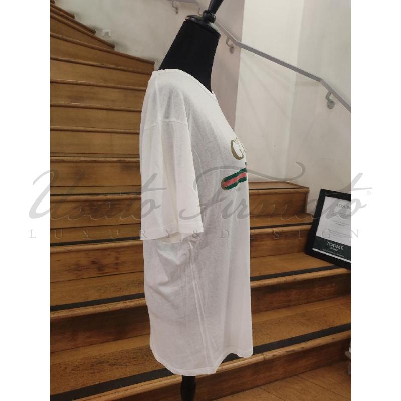 MAGLIA DONNA GUCCI GARDEN BIANCA TG M | Mercatino dell'Usato Roma parioli 2