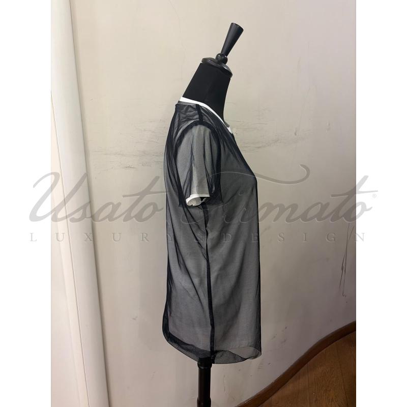 MAGLIA DONNA LIVIANA CONTI BIANCA NERA  TG. XL | Mercatino dell'Usato Roma parioli 2