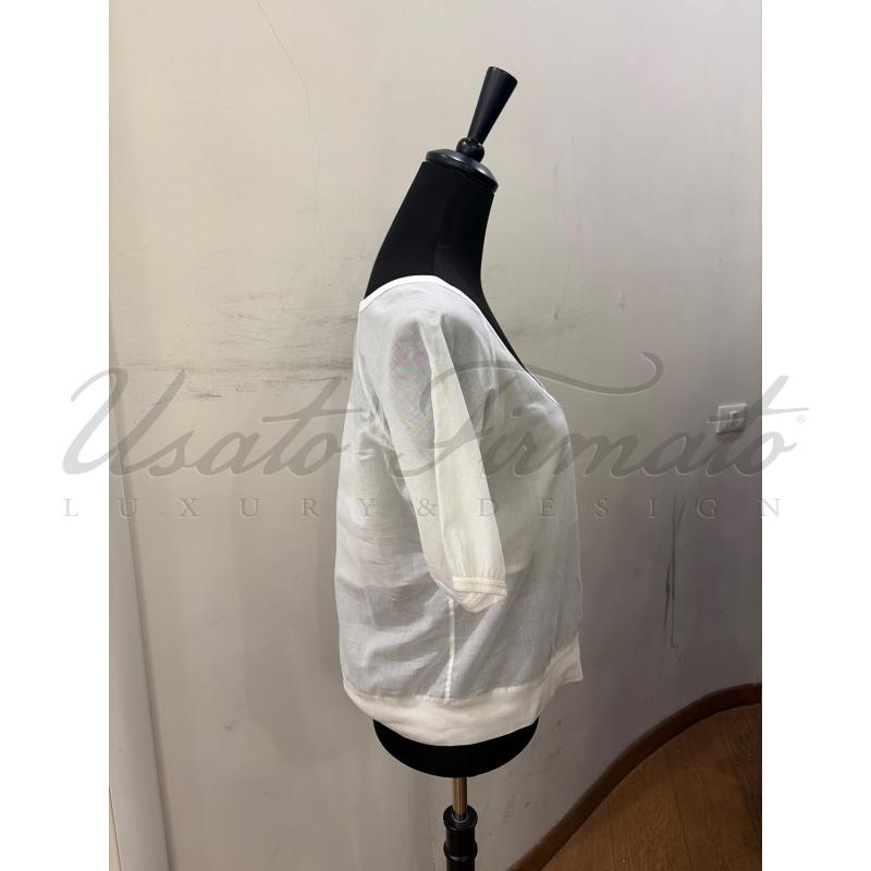 MAGLIA DONNA MAISON MARGIELA BIANCA TG. 46 | Mercatino dell'Usato Roma parioli 2