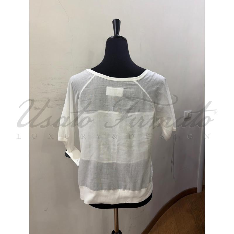 MAGLIA DONNA MAISON MARGIELA BIANCA TG. 46 | Mercatino dell'Usato Roma parioli 3