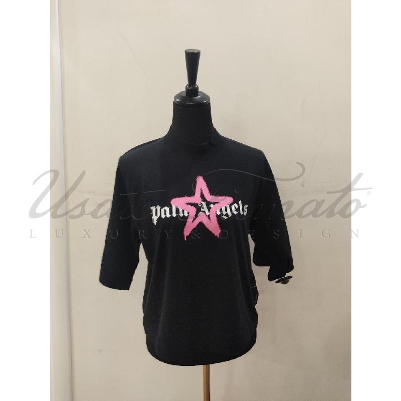MAGLIA DONNA PALM ANGELS NERA TG L | Mercatino dell'Usato Roma parioli 1