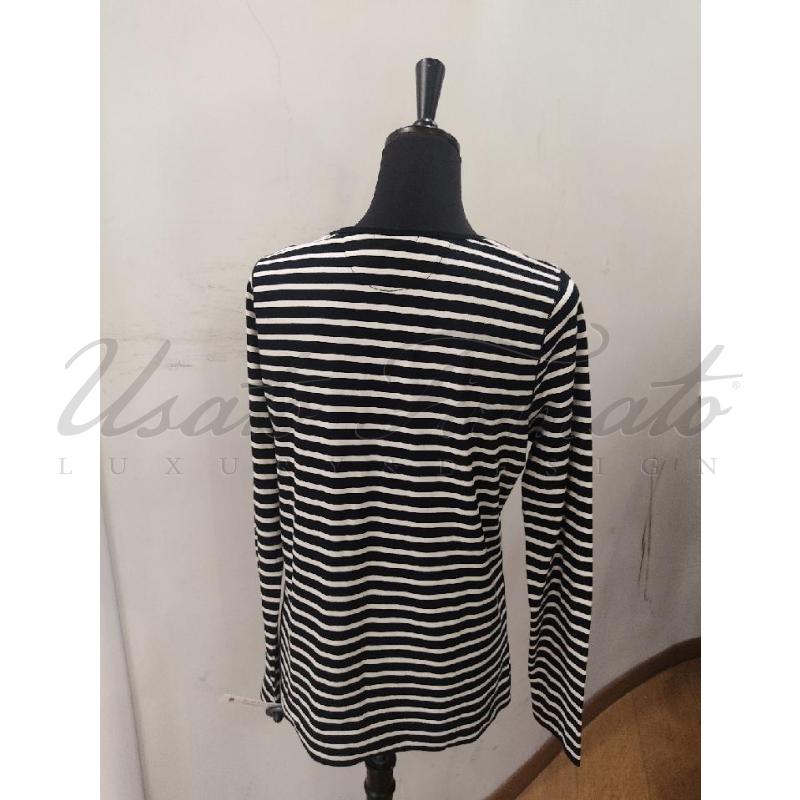 MAGLIA DONNA RALPH LAUREN RIGHE BIANCHE NERE TG. L | Mercatino dell'Usato Roma parioli 3