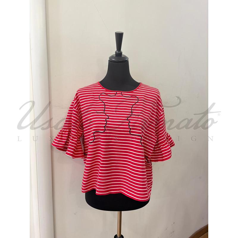 MAGLIA DONNA VIVETTA ROSSO VISI PROFINO TG. 42 | Mercatino dell'Usato Roma parioli 1