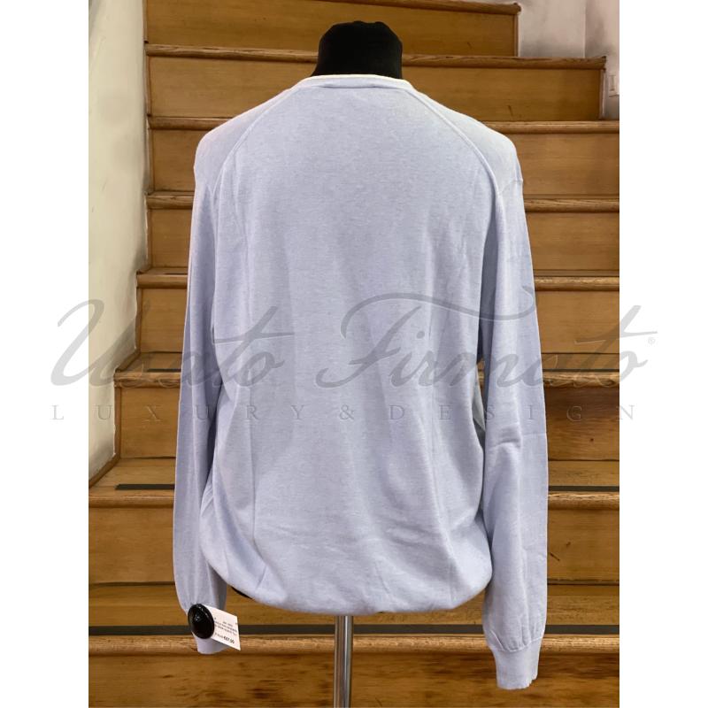 MAGLIA UOMO ERMENEGILDO ZEGNA CELESTE TG L | Mercatino dell'Usato Roma parioli 3