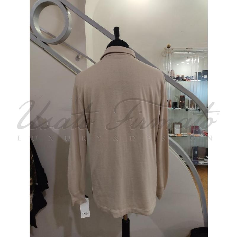 MAGLIA UOMO LORO PIANA BEIGE COTOTNE TG. 50 | Mercatino dell'Usato Roma parioli 3