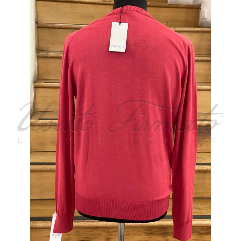 MAGLIA UOMO TRUSSARDI FILO ROSSO TG M  | Mercatino dell'Usato Roma parioli 3