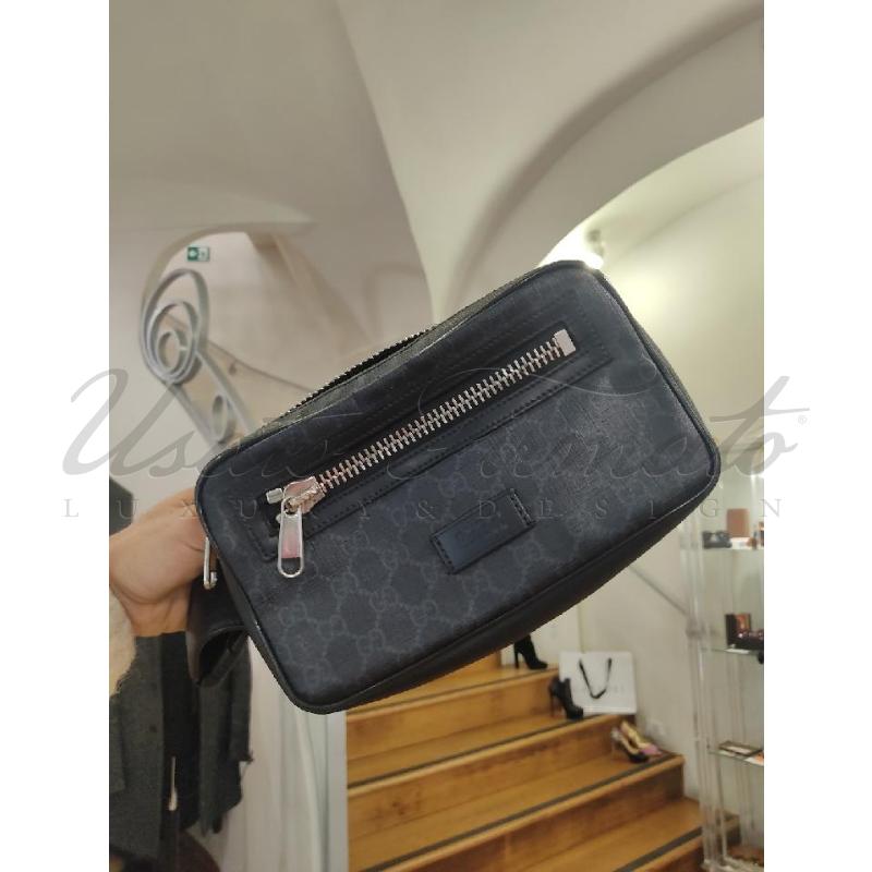 MARSUPIO UOMO GUCCI GG SUPREME BLACK WEB  | Mercatino dell'Usato Roma parioli 4