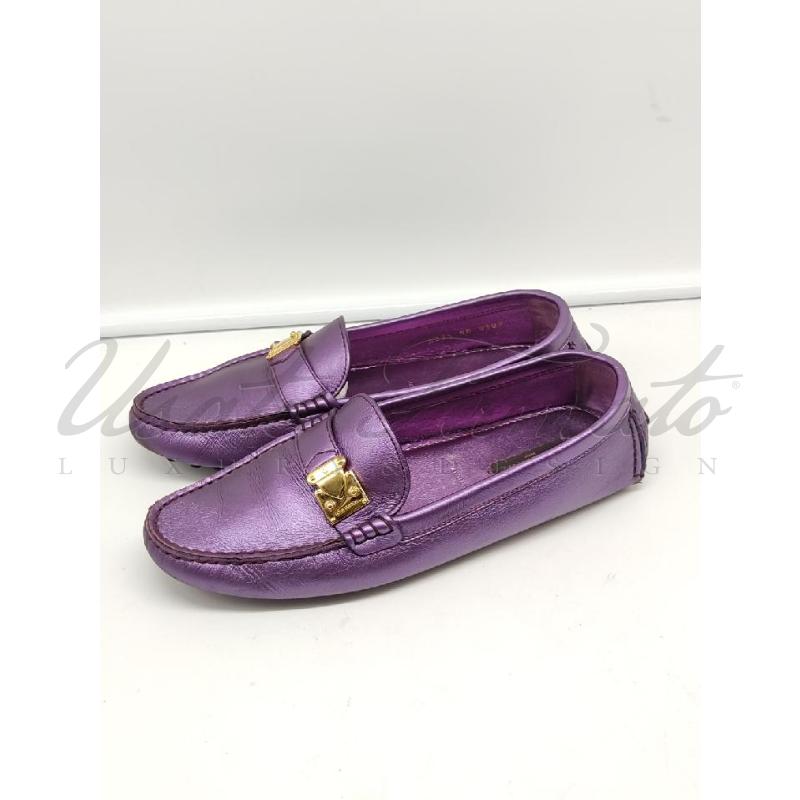 MOCASSINI DONNA LOUIS VUITTON VIOLA PELLE TG. 37.5 | Mercatino dell'Usato Roma parioli 2