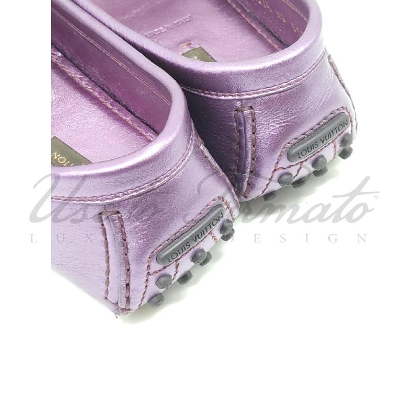 MOCASSINI DONNA LOUIS VUITTON VIOLA PELLE TG. 37.5 | Mercatino dell'Usato Roma parioli 3