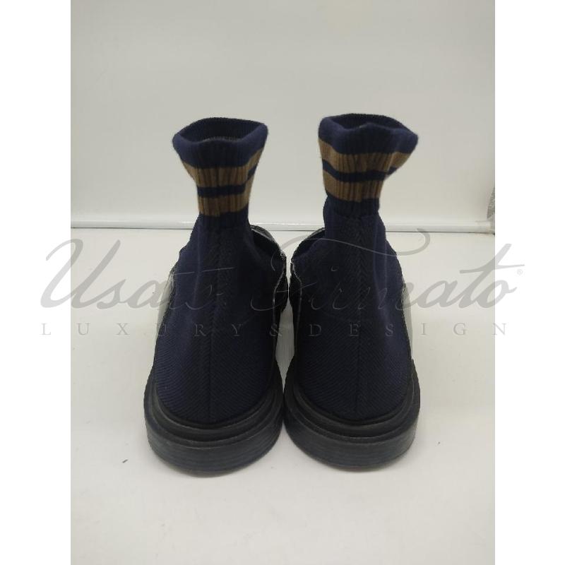 MOCASSINI PELLE UOMO FENDI NERO CALZINO BLU TG 41 | Mercatino dell'Usato Roma parioli 3