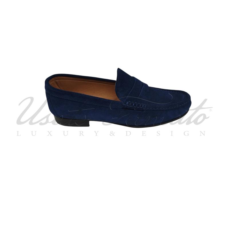 MOCASSINI PELLE UOMO SHIPTON & HENEAGE BLU TG 43.5 | Mercatino dell'Usato Roma parioli 1