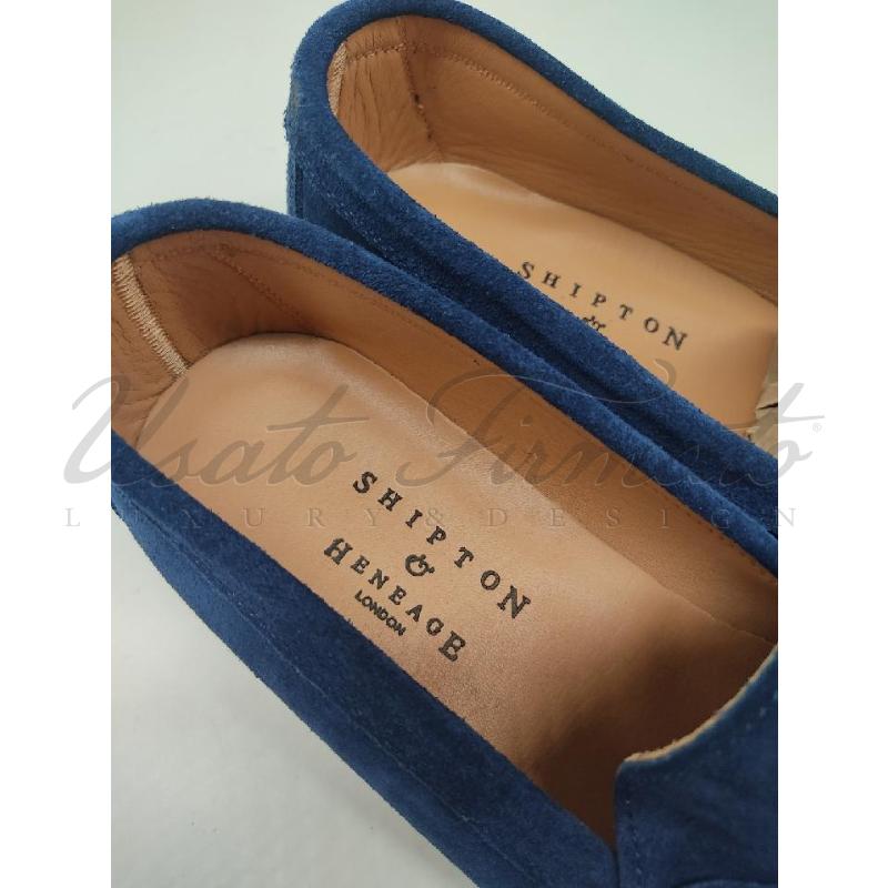 MOCASSINI PELLE UOMO SHIPTON & HENEAGE BLU TG 43.5 | Mercatino dell'Usato Roma parioli 4