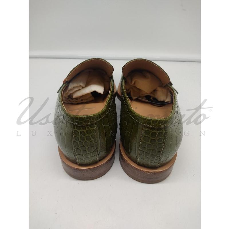 MOCASSINI UOMO FENDI PELLE VERDE TG 41 | Mercatino dell'Usato Roma parioli 3