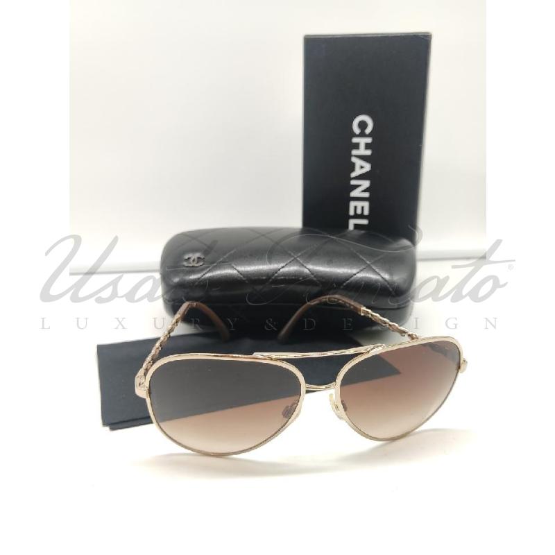 OCCHIALI DONNA CHANEL MARRONE ORO  | Mercatino dell'Usato Roma parioli 1