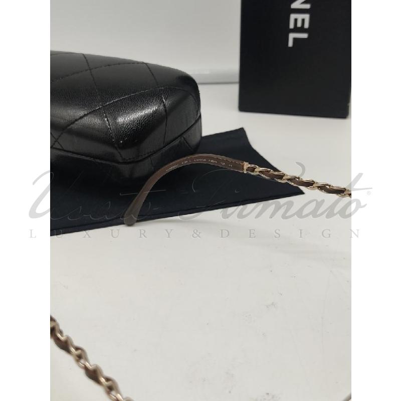 OCCHIALI DONNA CHANEL MARRONE ORO  | Mercatino dell'Usato Roma parioli 2