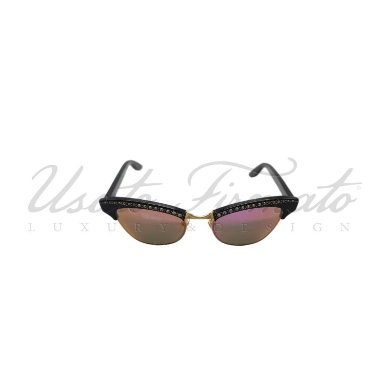 OCCHIALI DONNA GUCCI GG0153S NERO STRASS  | Mercatino dell'Usato Roma parioli 1