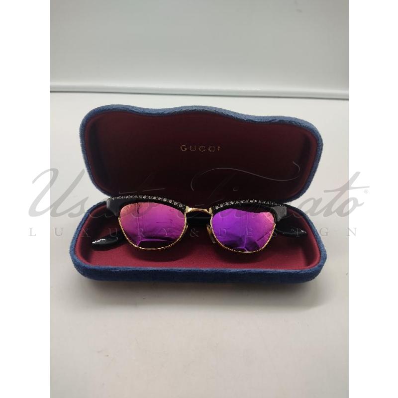 OCCHIALI DONNA GUCCI GG0153S NERO STRASS  | Mercatino dell'Usato Roma parioli 2