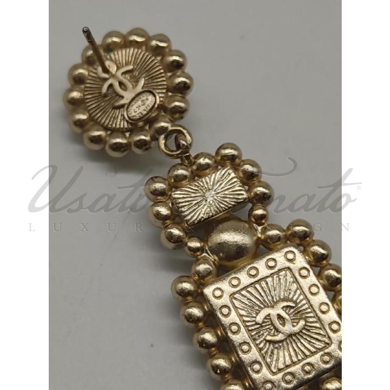 ORECCHINI CHANEL STRASS COD C 21 K | Mercatino dell'Usato Roma parioli 3
