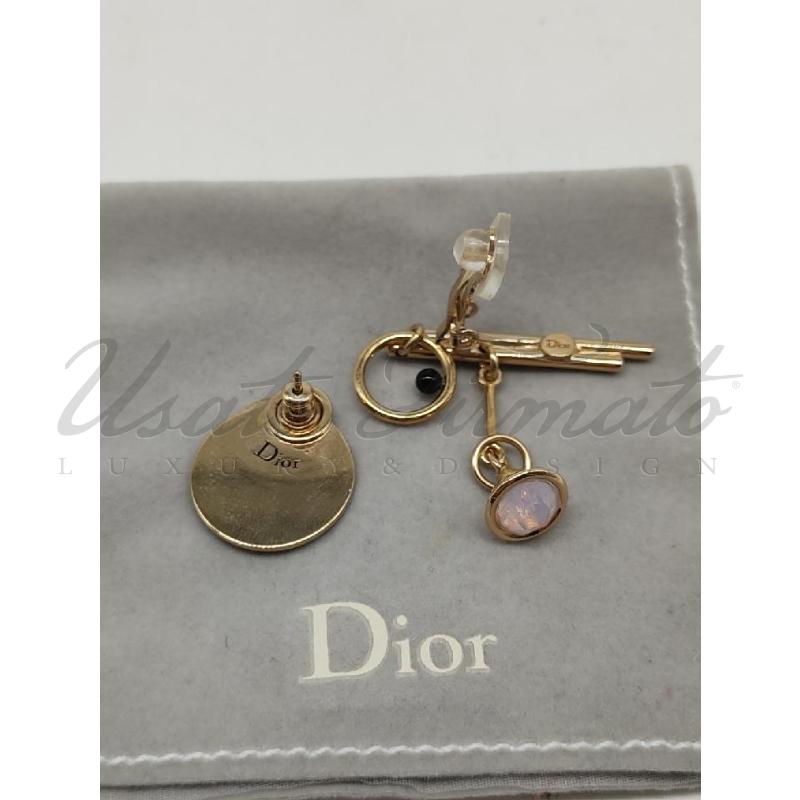 ORECCHINI DIOR ASIMMETRI CLIP | Mercatino dell'Usato Roma parioli 3