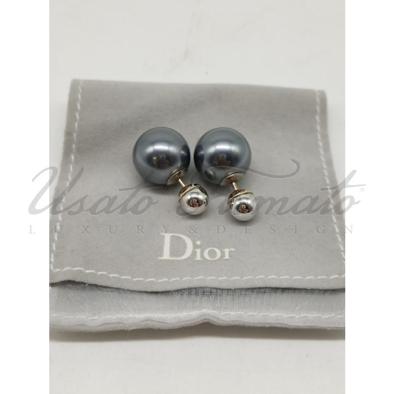 ORECCHINI DIOR PALLINE GRIGIO  | Mercatino dell'Usato Roma parioli 2