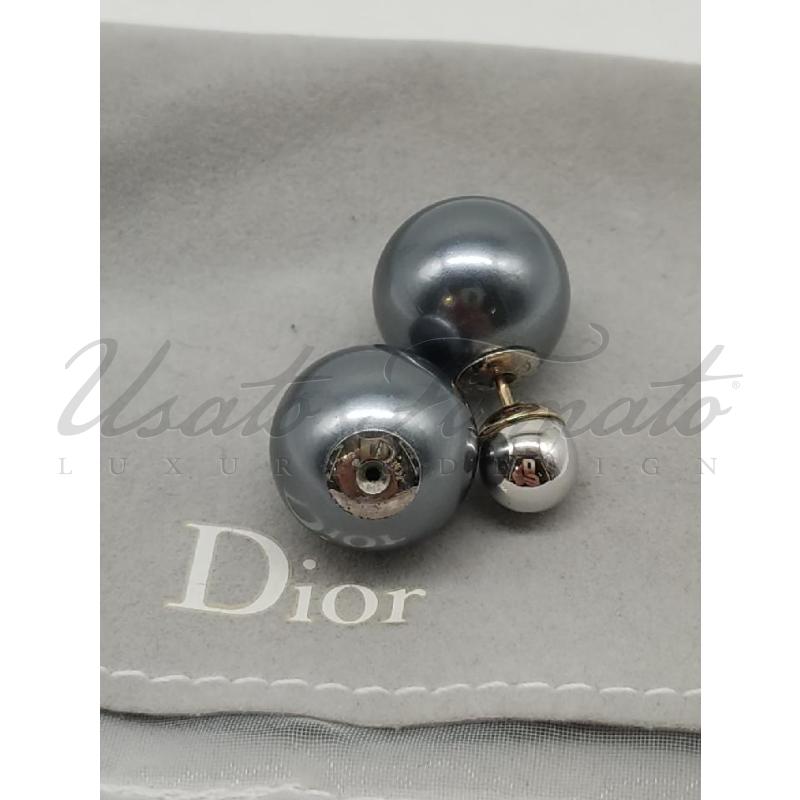 ORECCHINI DIOR PALLINE GRIGIO  | Mercatino dell'Usato Roma parioli 3