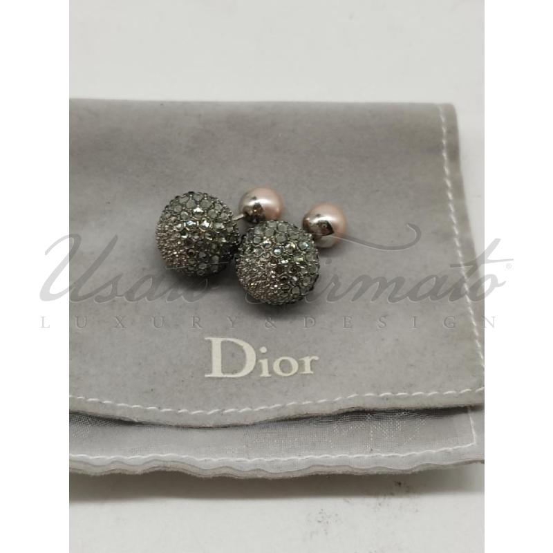 ORECCHINI DIOR PALLINE STRASS  | Mercatino dell'Usato Roma parioli 1