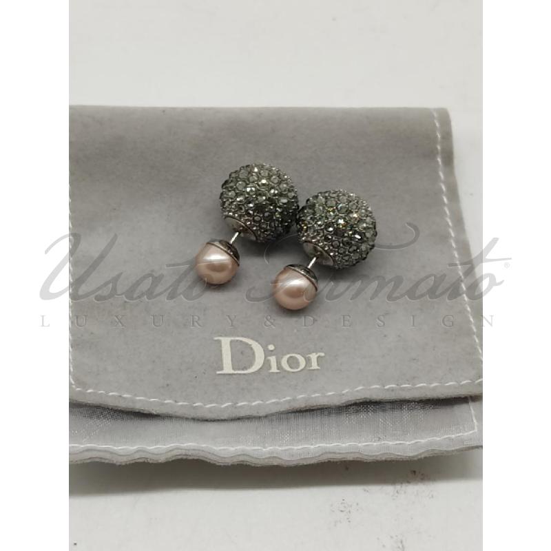 ORECCHINI DIOR PALLINE STRASS  | Mercatino dell'Usato Roma parioli 2