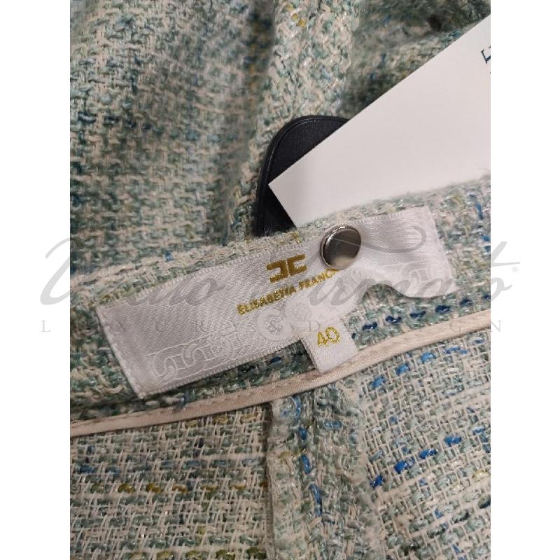 PANTALONCINO DONNA ELISABETTA FRANCHI CELESTE TG 40 | Mercatino dell'Usato Roma parioli 3