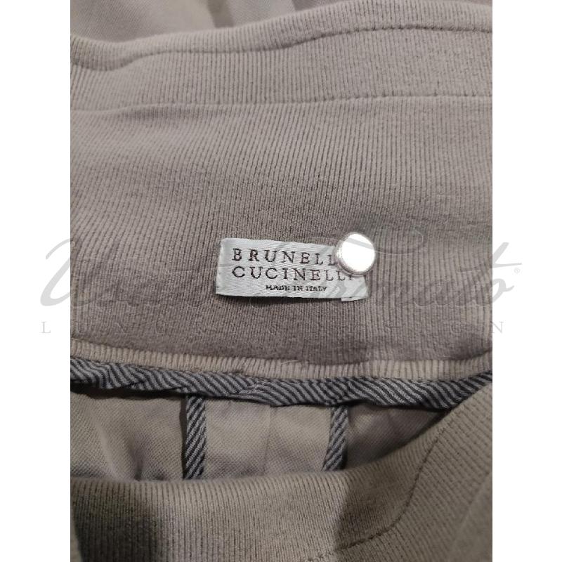 PANTALONE DONNA BRUNELLO CUCINELLI BEIGE TG.42  | Mercatino dell'Usato Roma parioli 3