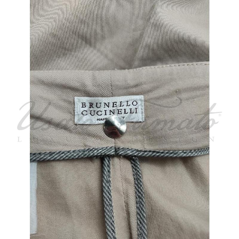 PANTALONE DONNA BRUNELLO CUCINELLI BEIGE TG. 42 | Mercatino dell'Usato Roma parioli 3