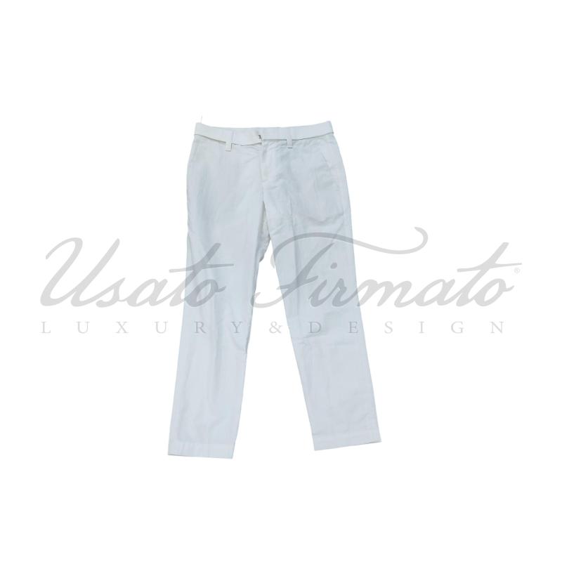 PANTALONE DONNA BRUNELLO CUCINELLI BIANCO TG. 40 | Mercatino dell'Usato Roma parioli 1