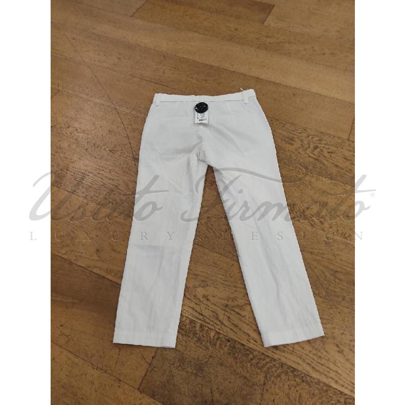 PANTALONE DONNA BRUNELLO CUCINELLI BIANCO TG. 40 | Mercatino dell'Usato Roma parioli 2