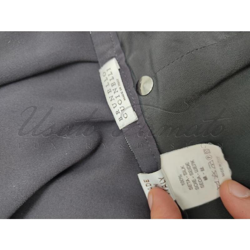 PANTALONE DONNA BRUNELLO CUCINELLI GRIGIO SETA TG. 40 | Mercatino dell'Usato Roma parioli 3