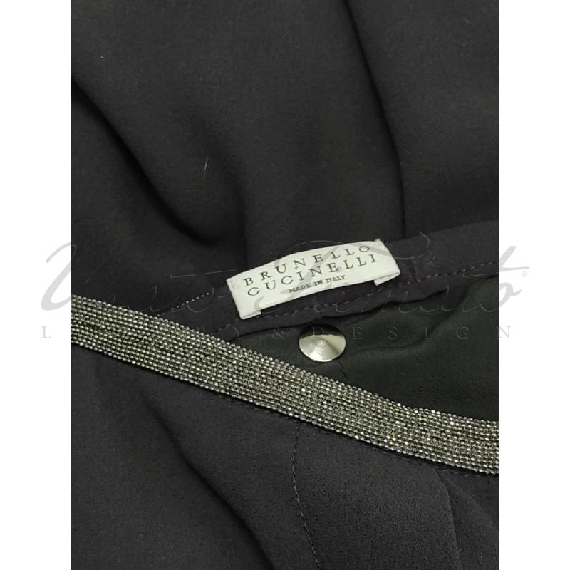 PANTALONE DONNA BRUNELLO CUCINELLI GRIGIO SETA TG. 40 | Mercatino dell'Usato Roma parioli 4