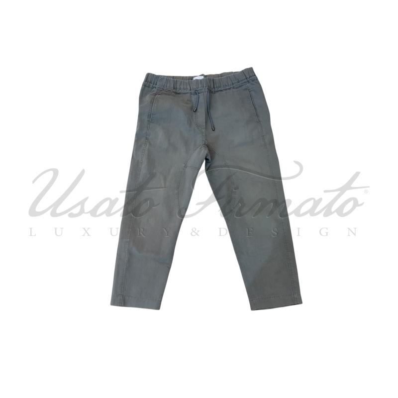 PANTALONE DONNA BRUNELLO CUCINELLI VERDE MILITARE TG. 40 | Mercatino dell'Usato Roma parioli 1