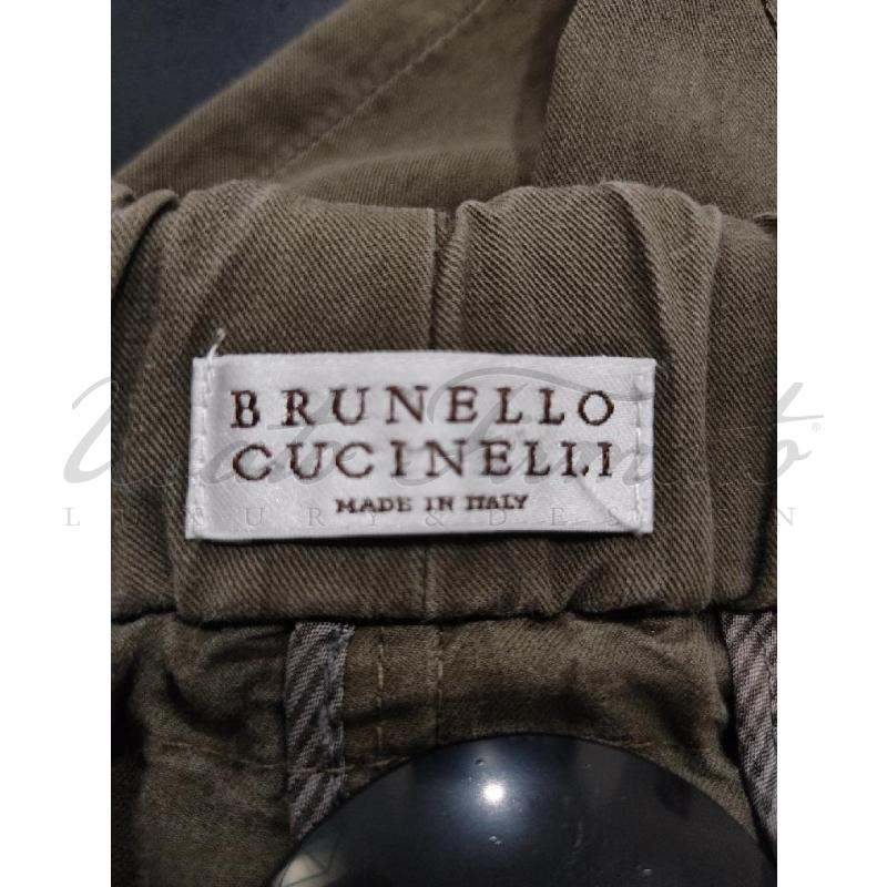 PANTALONE DONNA BRUNELLO CUCINELLI VERDE MILITARE TG. 40 | Mercatino dell'Usato Roma parioli 3