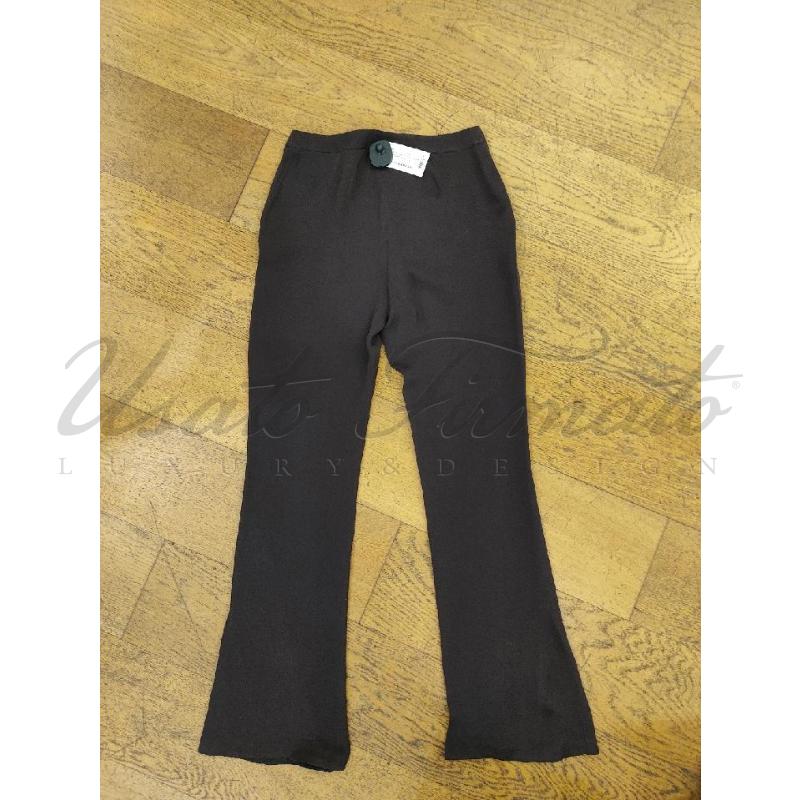 PANTALONE DONNA CHANEL SETA PRUGNA TG 44 | Mercatino dell'Usato Roma parioli 3