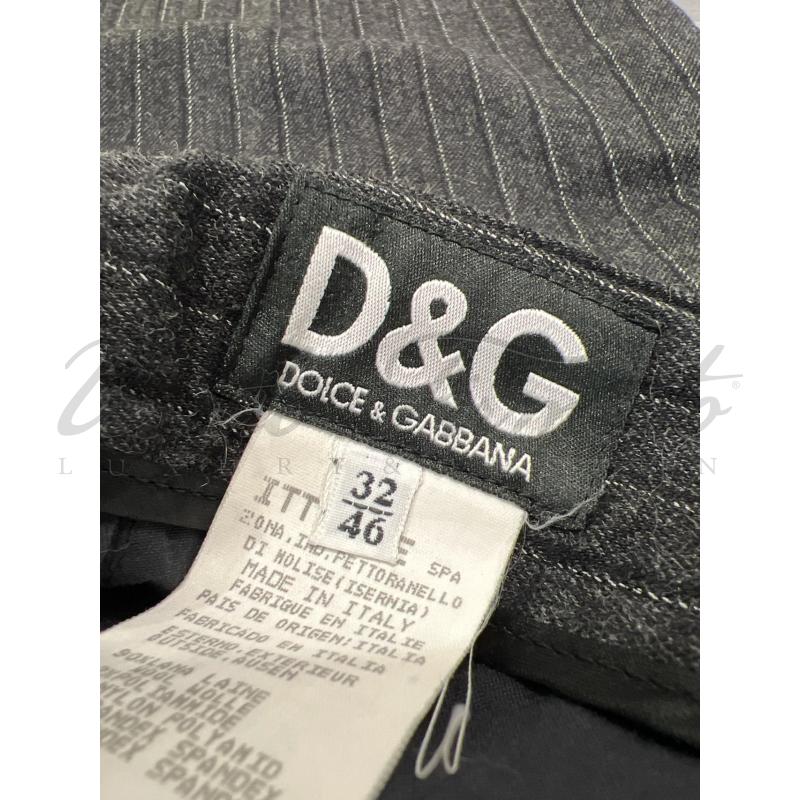 PANTALONE DONNA DOLCE E GABBANA LANA GRIGIO TG 32 | Mercatino dell'Usato Roma parioli 3
