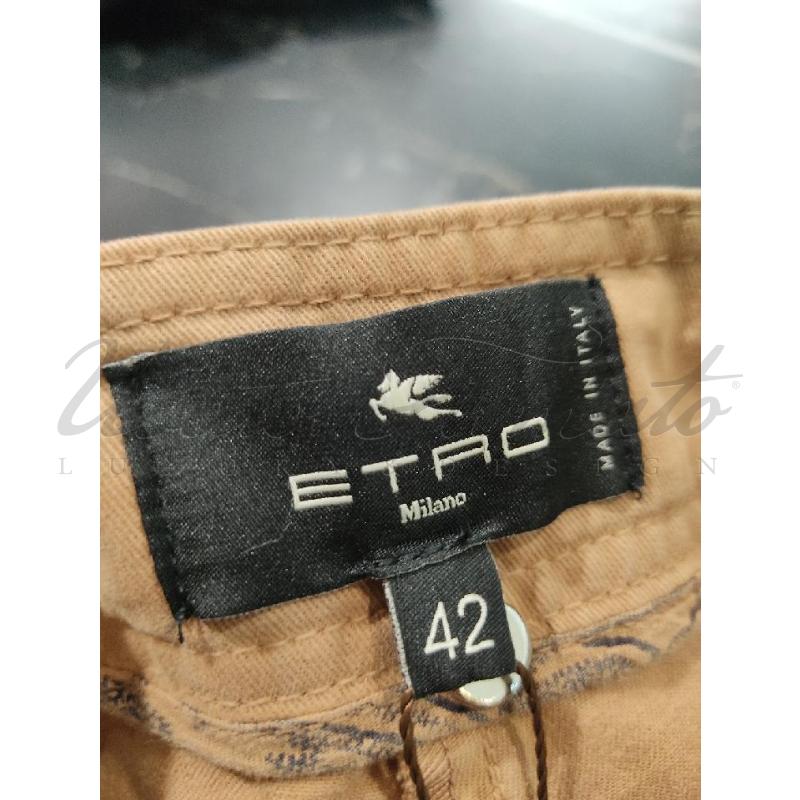 PANTALONE DONNA ETRO MARRONE CARGO  TG 42 | Mercatino dell'Usato Roma parioli 3