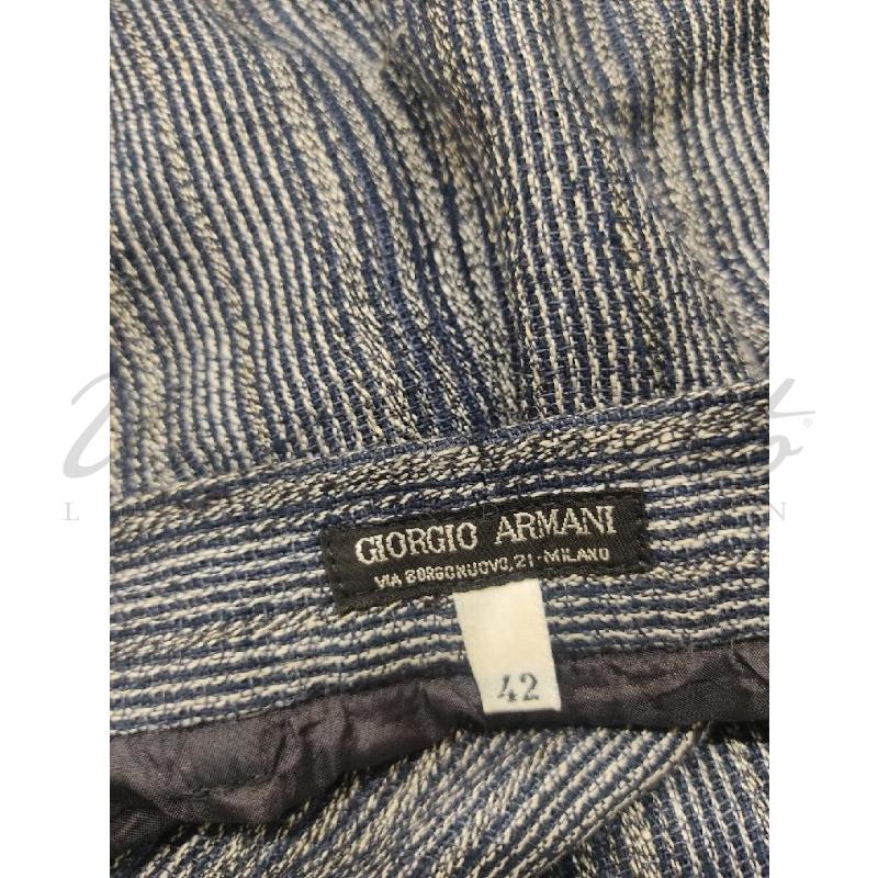 PANTALONE DONNA GIORGIO ARMANI BLU RIGHE TG. 42 | Mercatino dell'Usato Roma parioli 2