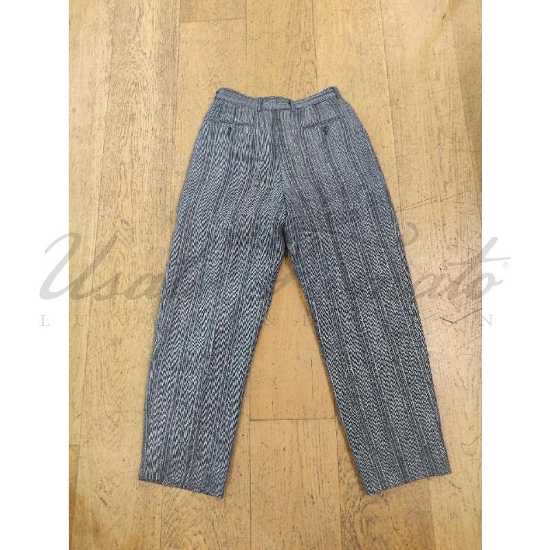 PANTALONE DONNA GIORGIO ARMANI BLU RIGHE TG. 42 | Mercatino dell'Usato Roma parioli 3