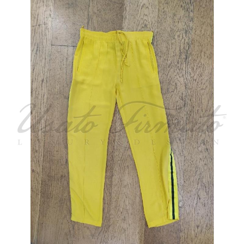 PANTALONE DONNA GUCCI SETA GIALLA TG 38 | Mercatino dell'Usato Roma parioli 1