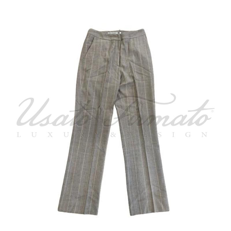 PANTALONE DONNA MARIA RIPABIANCA BEIGE LANA TG 42 | Mercatino dell'Usato Roma parioli 1