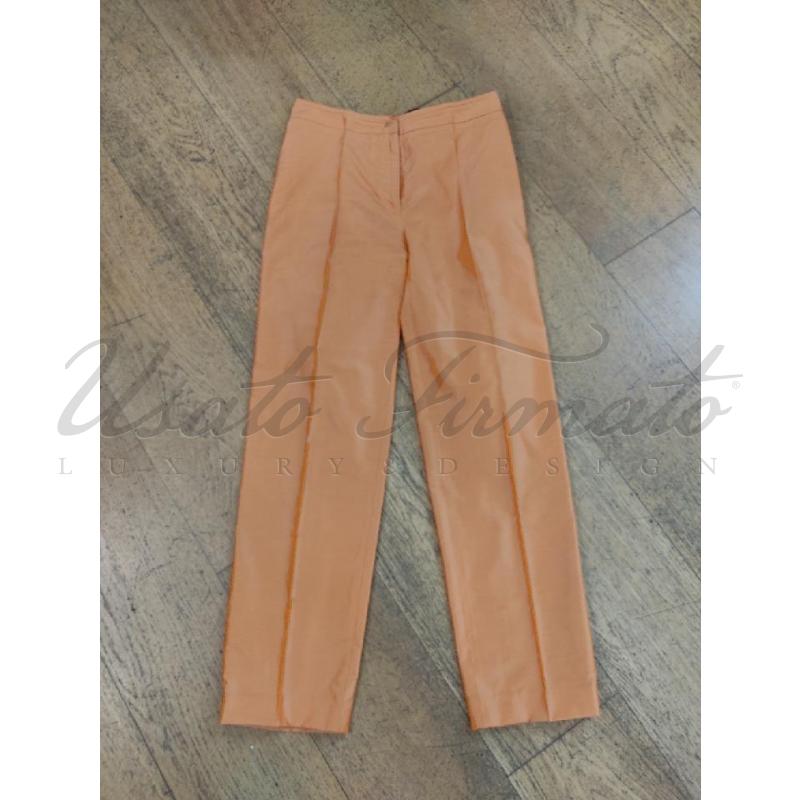 PANTALONE DONNA MAXMARA SETA ARANCIO TG 40 | Mercatino dell'Usato Roma parioli 1