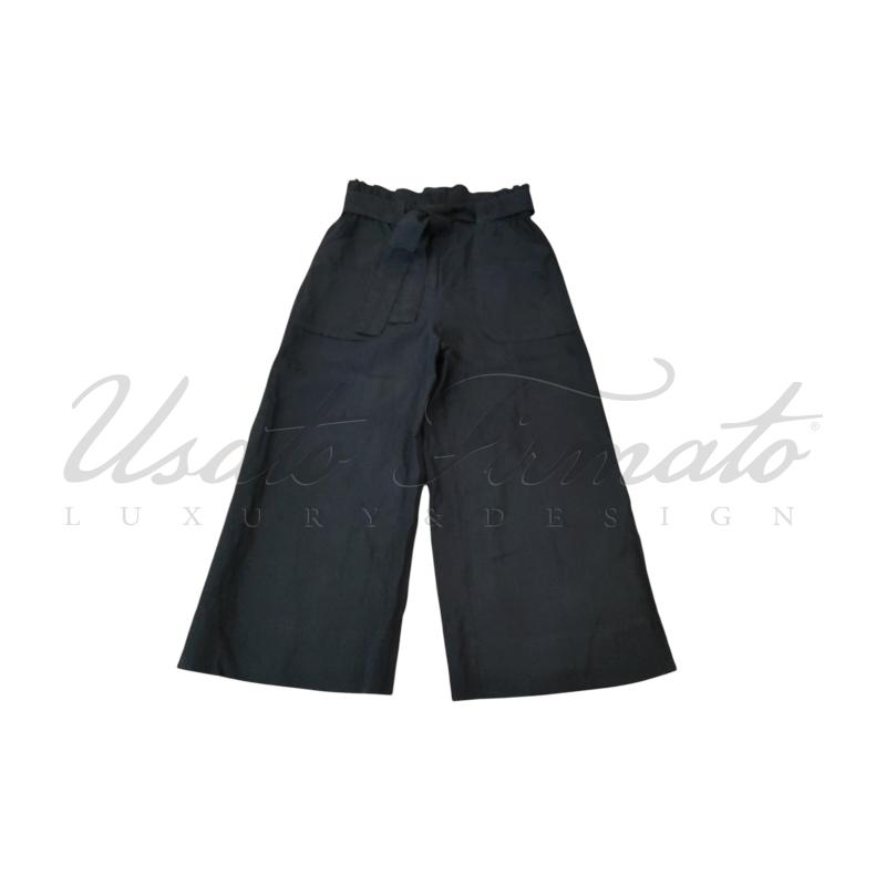PANTALONE DONNA MAX&CO NERO LINO TG. 40 | Mercatino dell'Usato Roma parioli 1