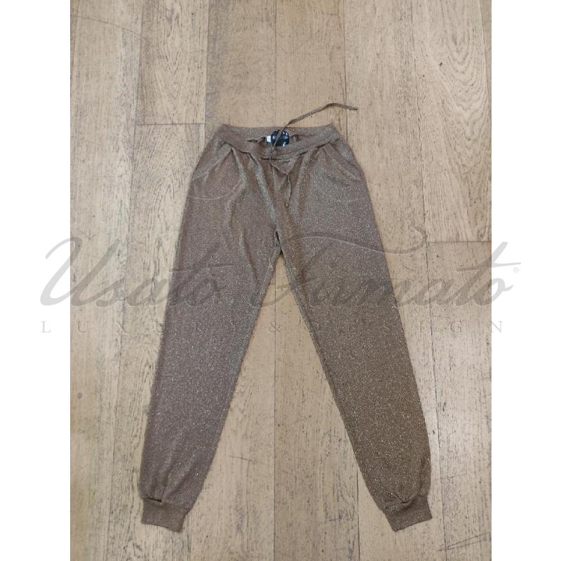 PANTALONE DONNA ROBERTO COLLINA LUREX MARRONE TG 42 | Mercatino dell'Usato Roma parioli 1