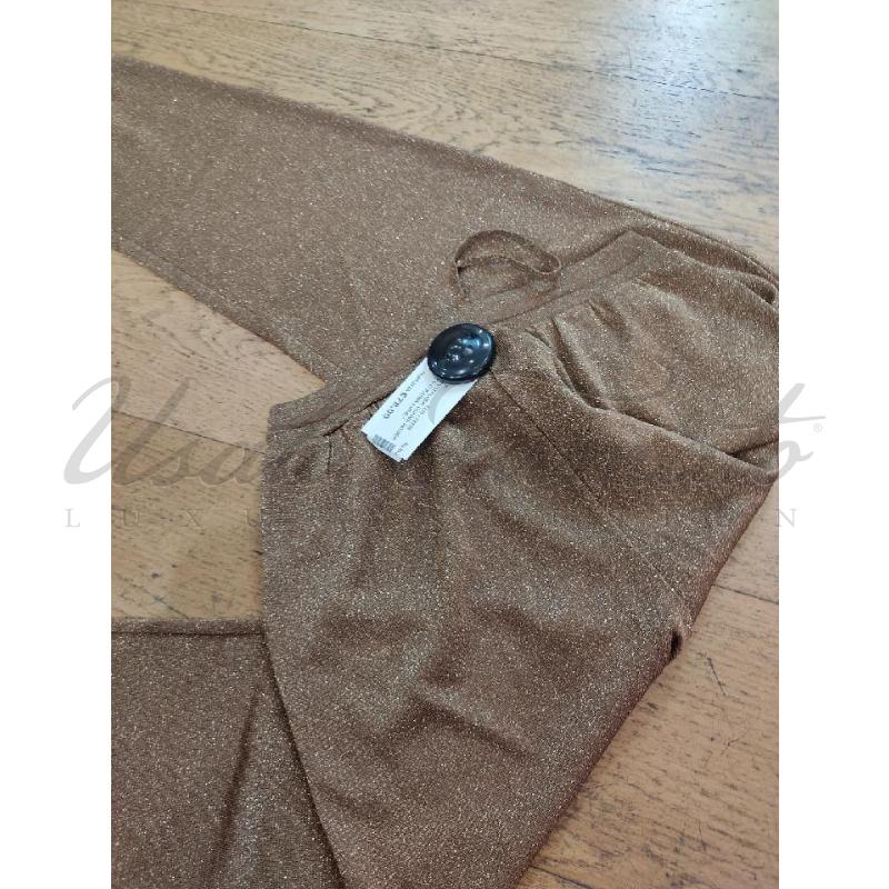 PANTALONE DONNA ROBERTO COLLINA LUREX MARRONE TG 42 | Mercatino dell'Usato Roma parioli 3