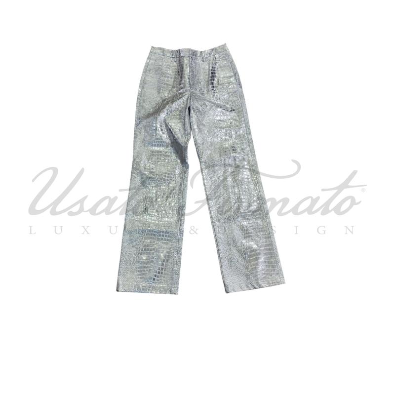 PANTALONE DONNA ROTATE EFF COCCO SILVER TG S | Mercatino dell'Usato Roma parioli 1