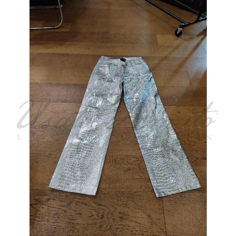 PANTALONE DONNA ROTATE EFF COCCO SILVER TG S | Mercatino dell'Usato Roma parioli 2
